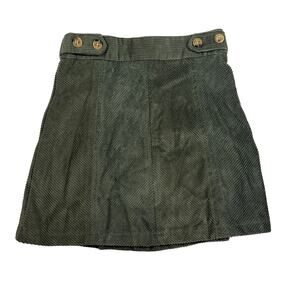 Altar’d State olive green corduroy mini skirt. Size XS